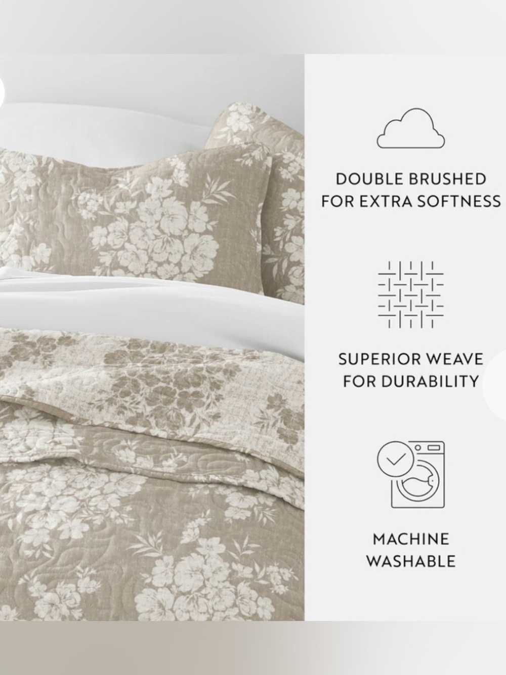 NWT- Linens & Hutch reversible quilted set Size-King/Cal King - Picture 5 of 6